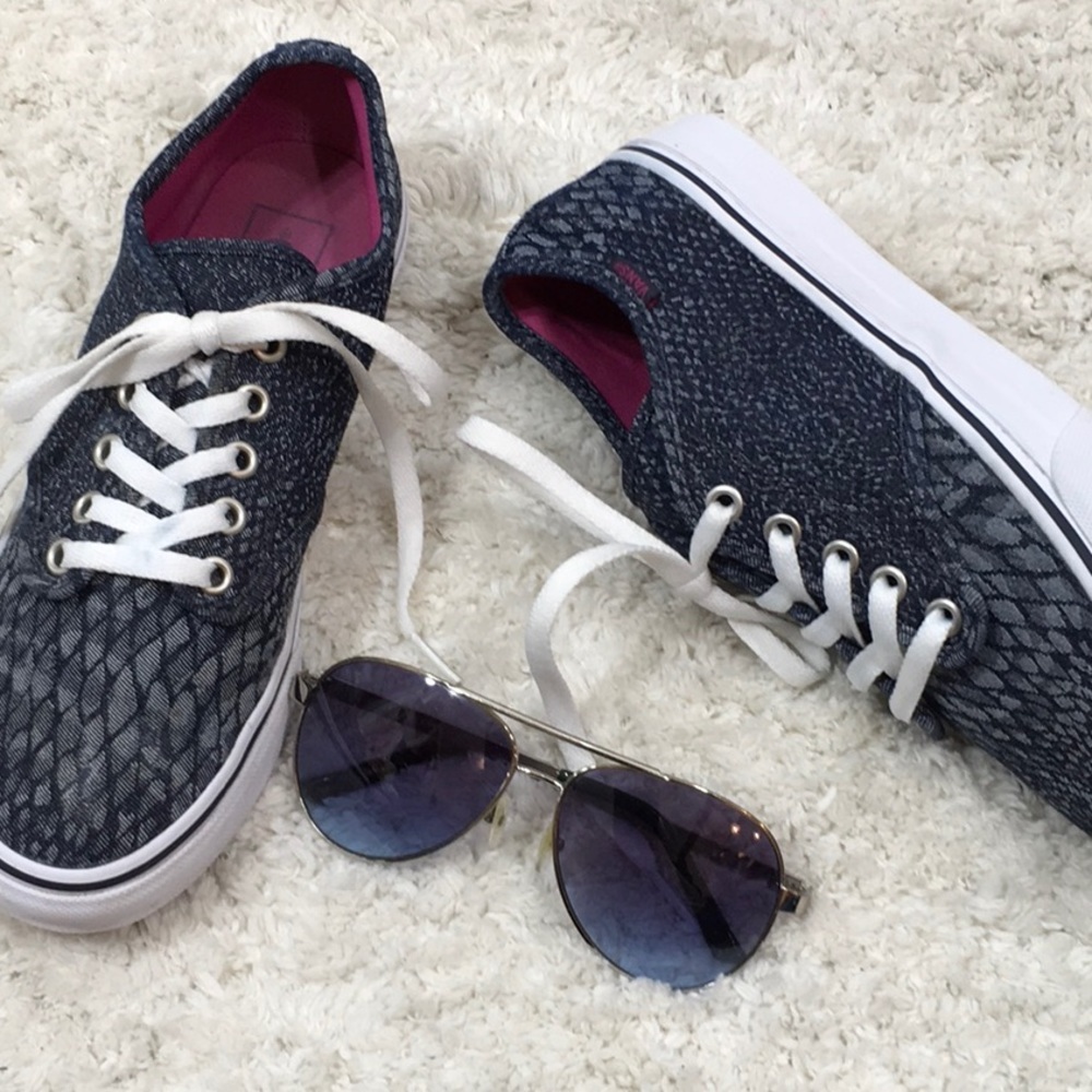 Vans blue snakeskin sneakers